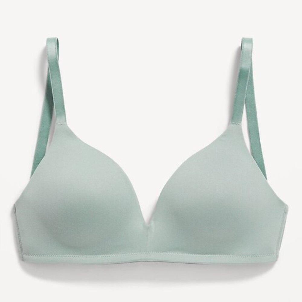 Full-Coverage Molded Wireless Bra - Old Navy - "Rainy Season" Grey Green - 32D